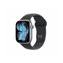 Apple Watch Series 11 GPS 42mm, Cassa in Alluminio color Grigio Siderale con cinturino Nero Sport Band - S/M - MEQW4QL/A