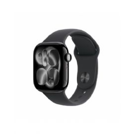 Apple Watch Series 11 GPS 42mm, Cassa in Alluminio colore Jet Black con cinturino Nero Sport Band - S/M - MEQT4QL/A