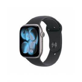 Apple Watch Series 11 GPS 46mm, Cassa in Alluminio color Grigio Siderale con cinturino Nero Sport Band - S/M - MEV04QL/A