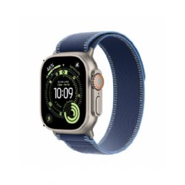 Apple Watch Ultra 3 GPS + Cellular 49mm, Cassa in Titanio Naturale con cinturino Blu acceso Trail Loop - M/L - MEWU4QL/A