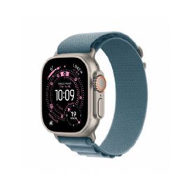 Apple Watch Ultra 3 GPS + Cellular 49mm, Cassa in Titanio Naturale con cinturino Blu Chiaro Alpine Loop - Medium - MEWM4QL/A