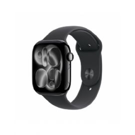 Apple Watch Series 11 GPS 46mm, Cassa in Alluminio colore Jet Black con cinturino Nero Sport Band - M/L - MEUX4QL/A